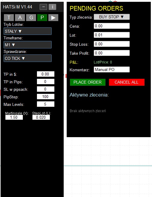 Panel Pending Orders